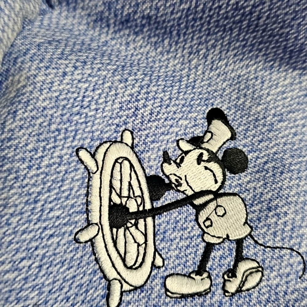 DISNEY Blue Backpack with Embrodered Mickey Character Patches - Picture 2 of 15